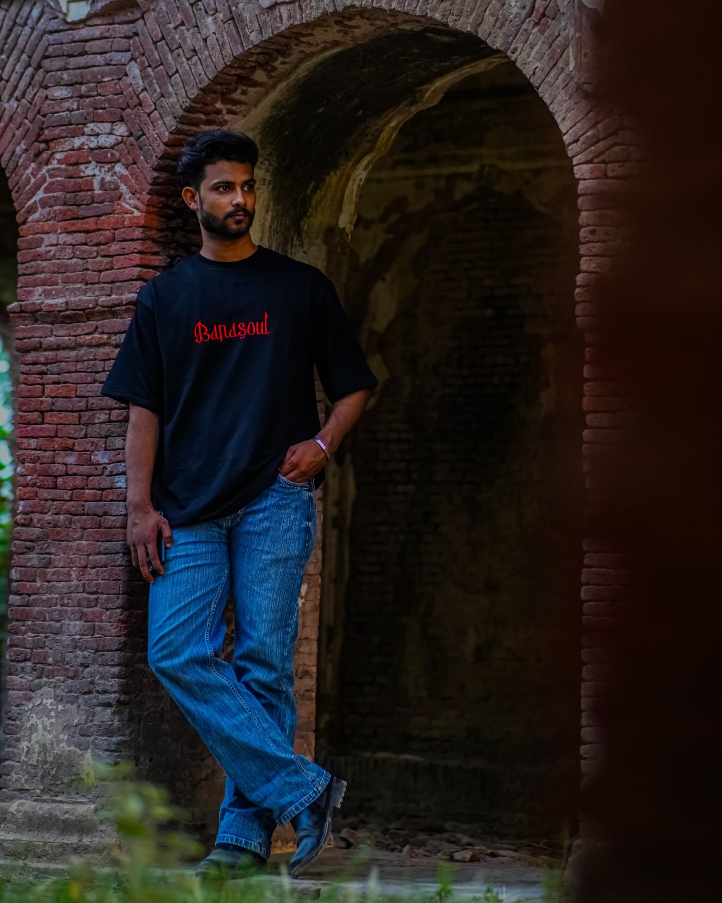 Warrior’s Grace: Embroidery Oversize T-Shirt (Unisex)